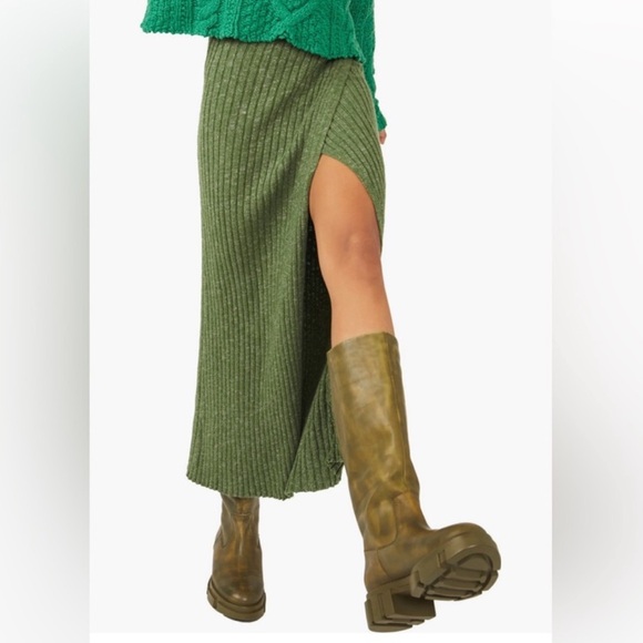 1073. Free People Better Days Midi Skirt - Picture 4 of 4